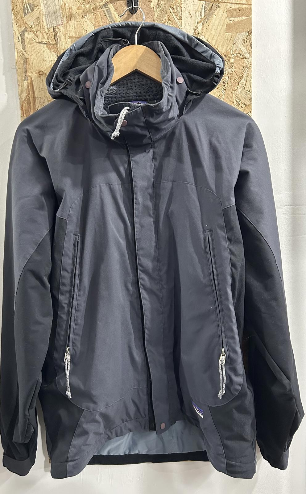 Vintage Patagonia Stretch Boundary Jacket Mens Size Small Grey Blue Fleece Parka
