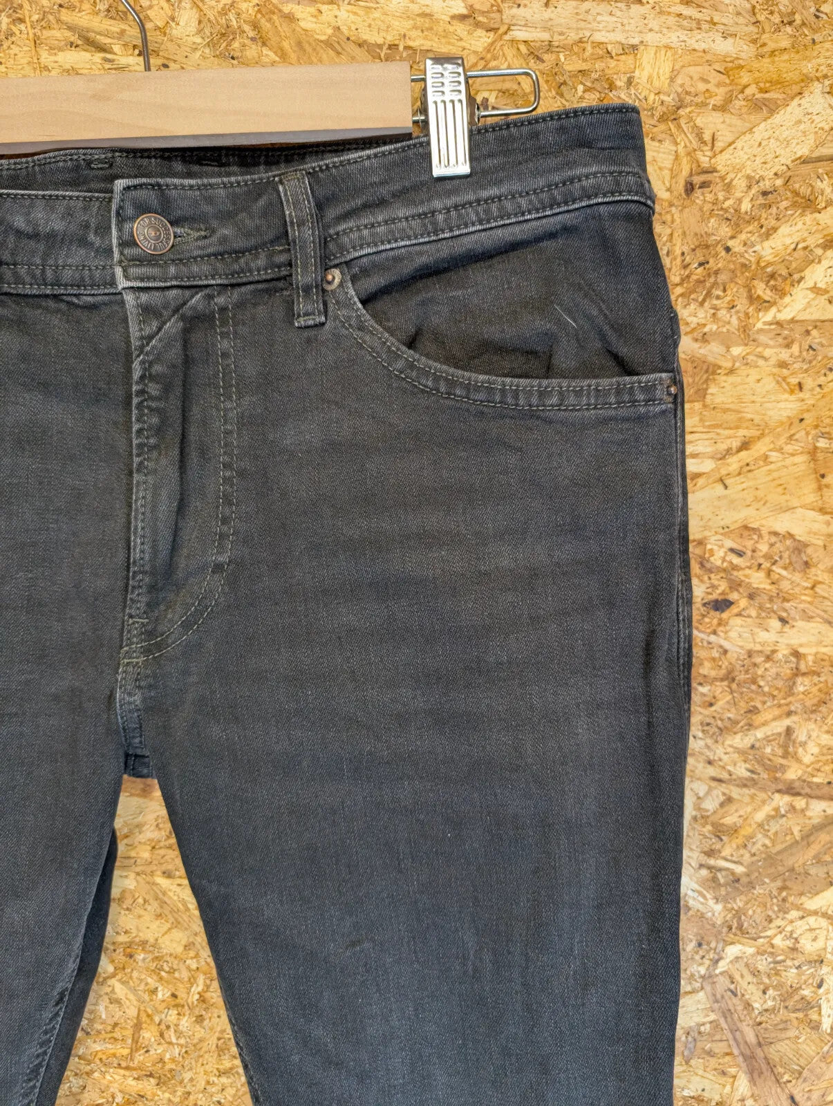 Diesel Thommer Jeans Mens W32 L32 Black Grey Charcoal Wash Denim Slim Zip Fly
