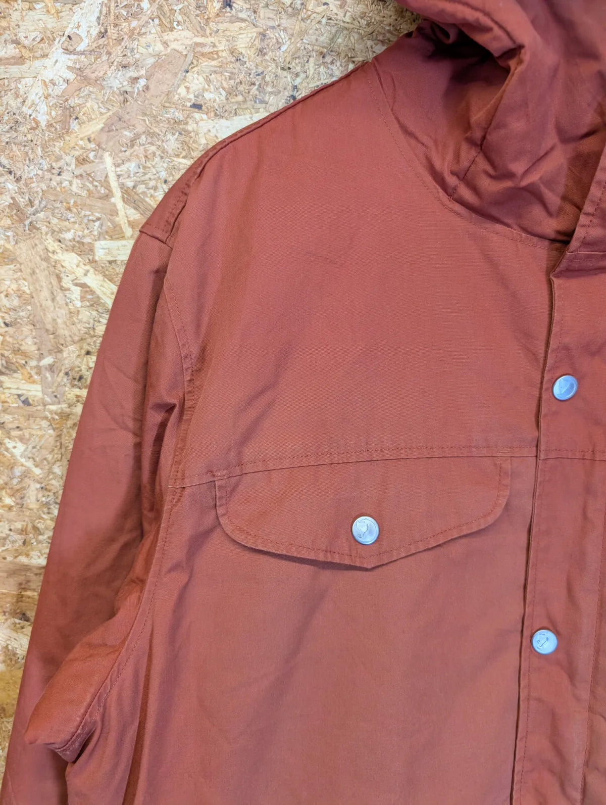 Fjallraven Greenland Winter Jacket Men XXL Rust Orange G1000 Fleece Lined Wax