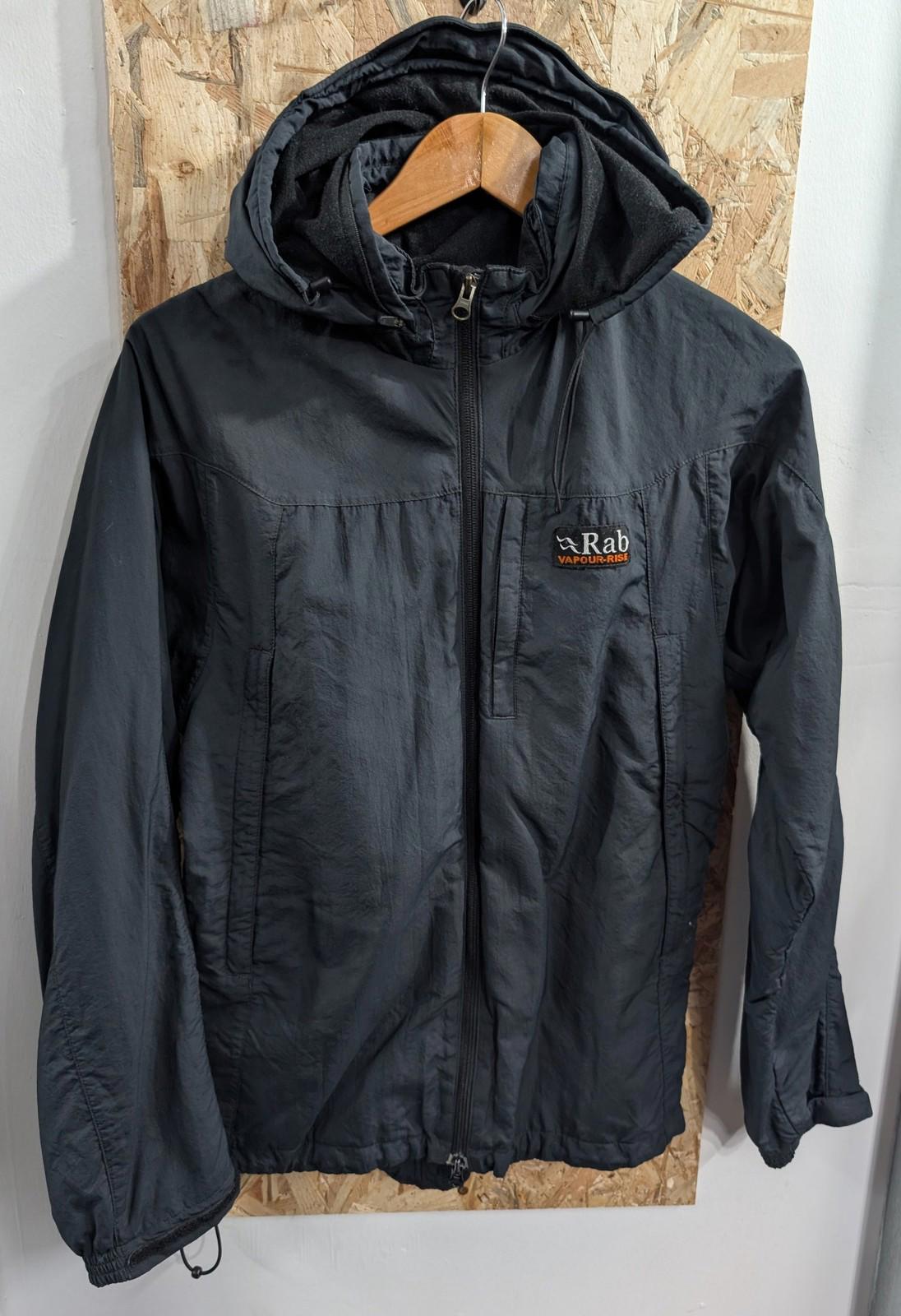 Rab Vapour-Rise Trail Jacket Small Men Fleece Lined Waterproof Outdoor Black