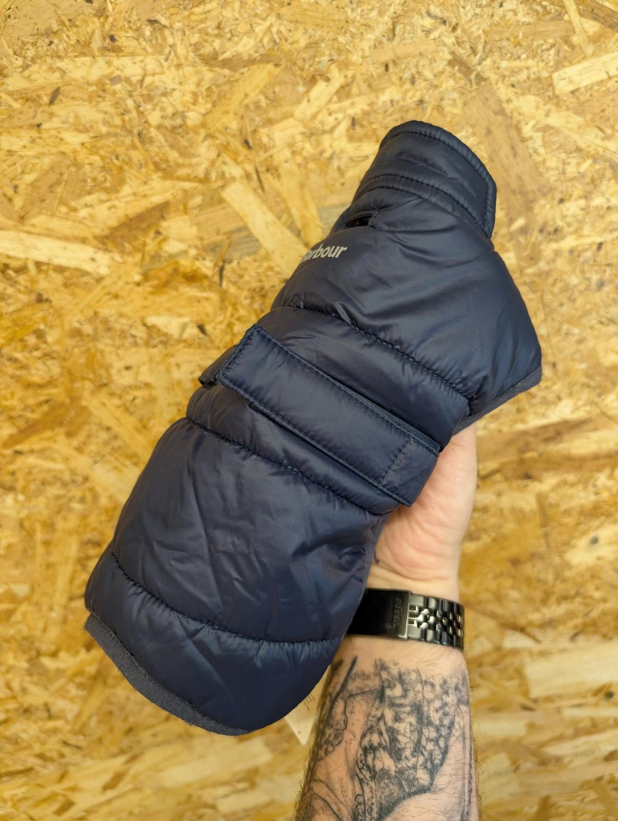 Barbour Baffle Quilt Dog Coat XS Waterproof Winter Apparel Navy