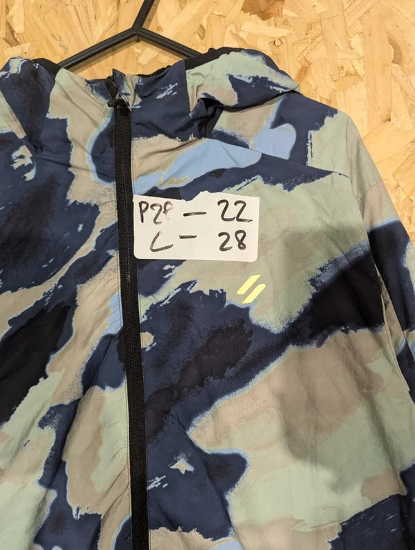 Superdry Windbreaker Mens Medium Green Navy Beige Camouflage Lightweight Parka