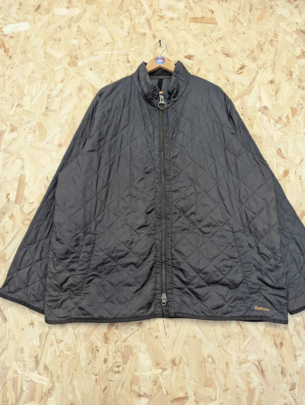 Barbour Liddesdale Sport Padded Jacket Mens XXL Grey Brown Quilted Bomber Cord