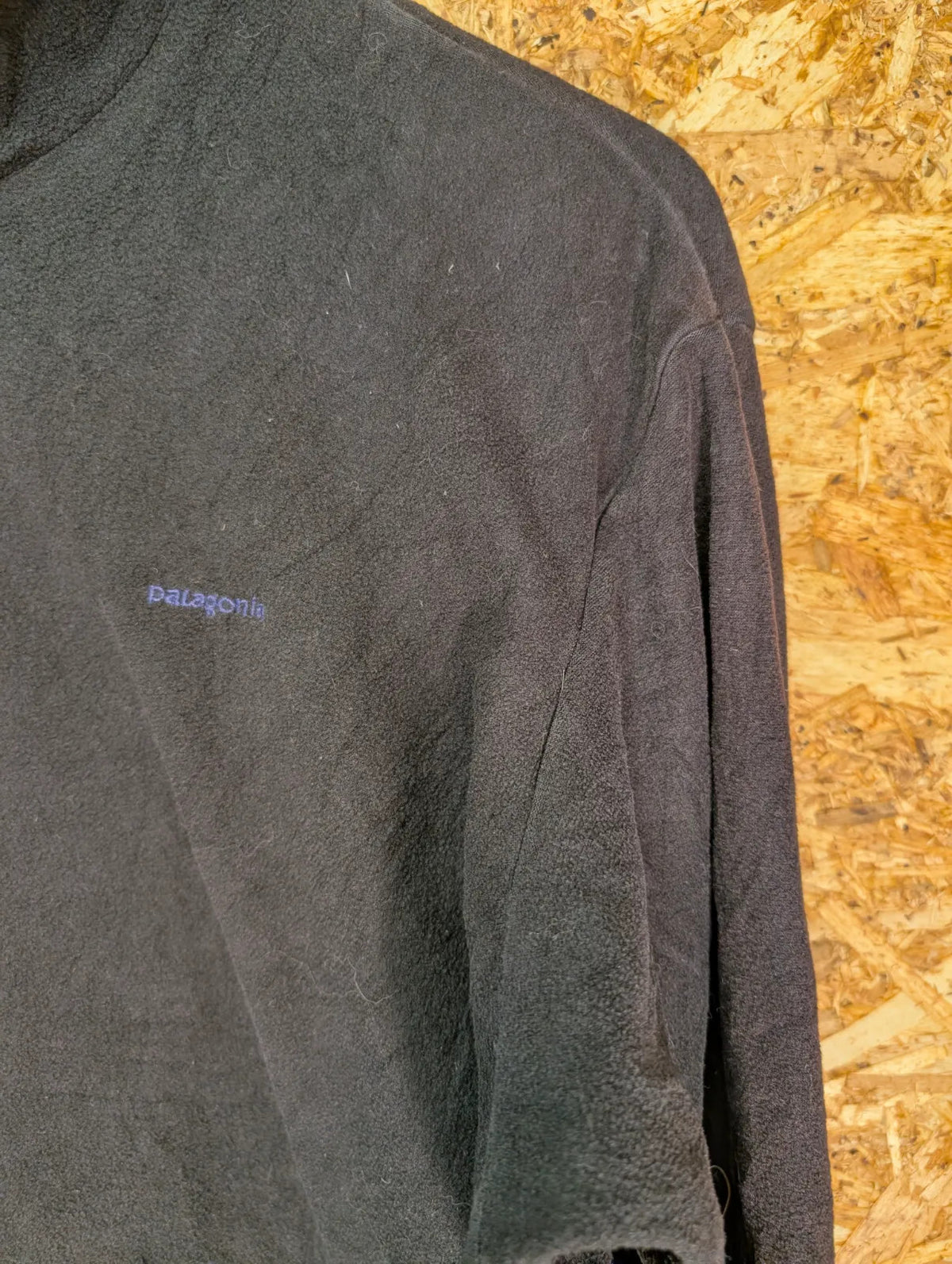 Patagonia Capilene 1/4 Zip Fleece Mens Large Black Hiking Walking USA Made 90s