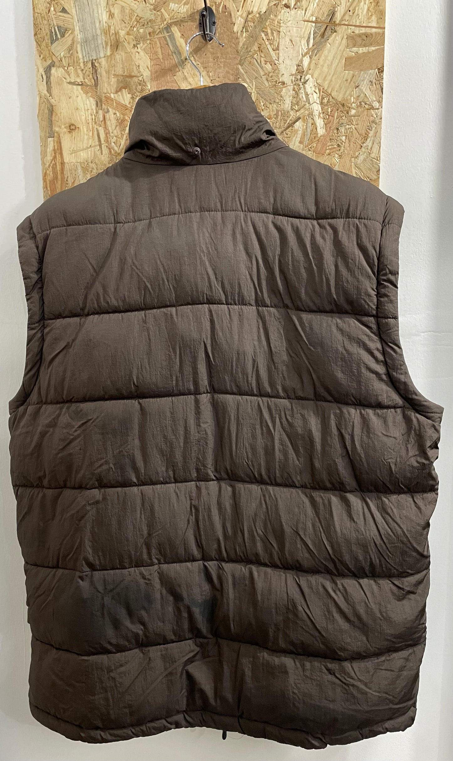 Napapijri Chairlift Convertible Puffer Jacket Gilet Zip Off Sleeves Brown Large