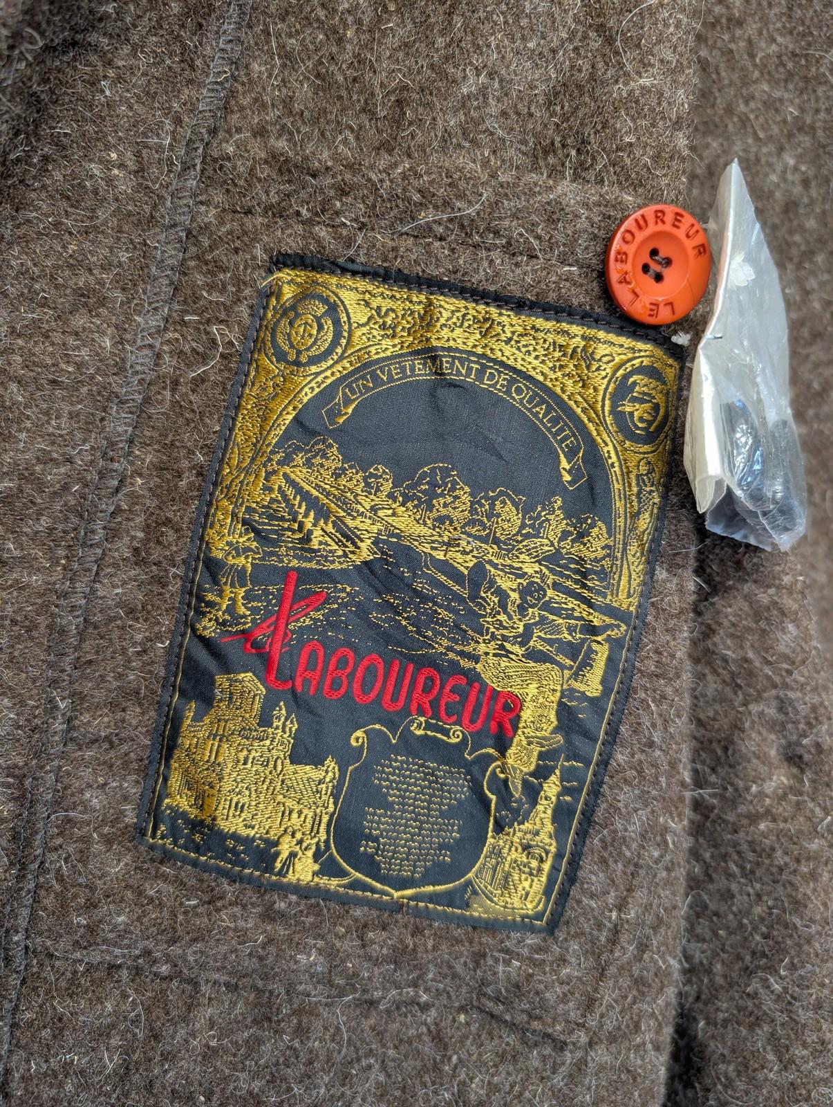 Le Laboureur Chore Jacket Men Size 1 Small Wool Utility Workwear Brown Pockets