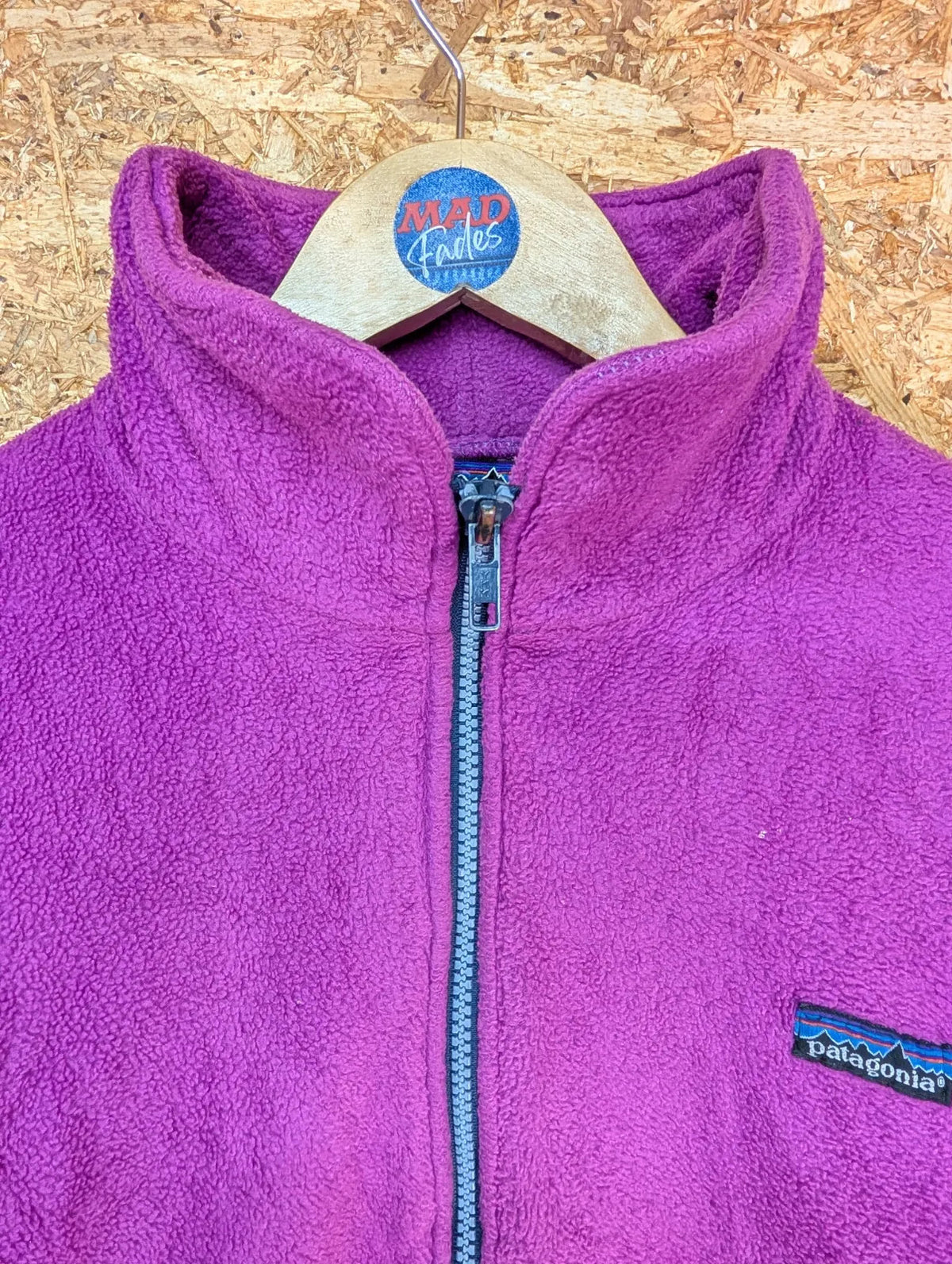 Vintage 80s Patagonia Full Zip Fleece Jacket Size Small 8 Purple Mad in USA