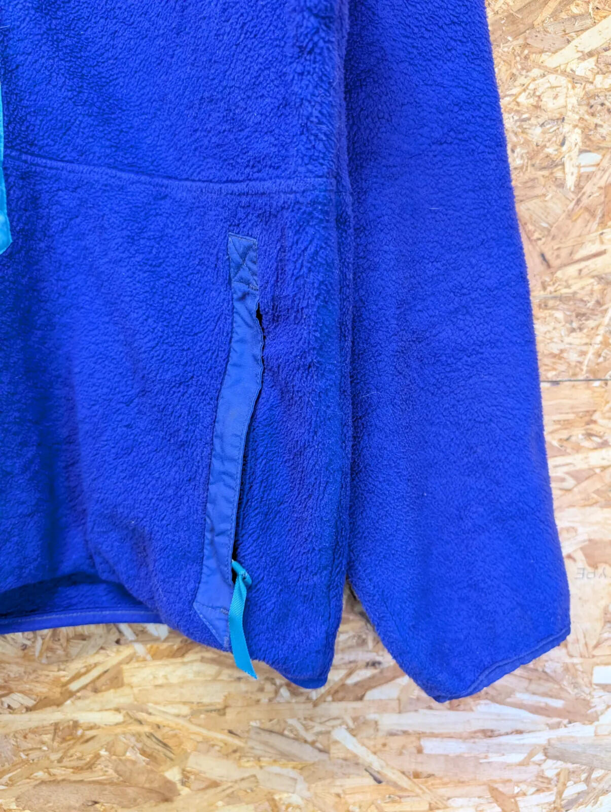 Vintage 1989 Patagonia Fleece Mens Medium Cobalt Blue USA Made 1/2 Zip 80s Rare
