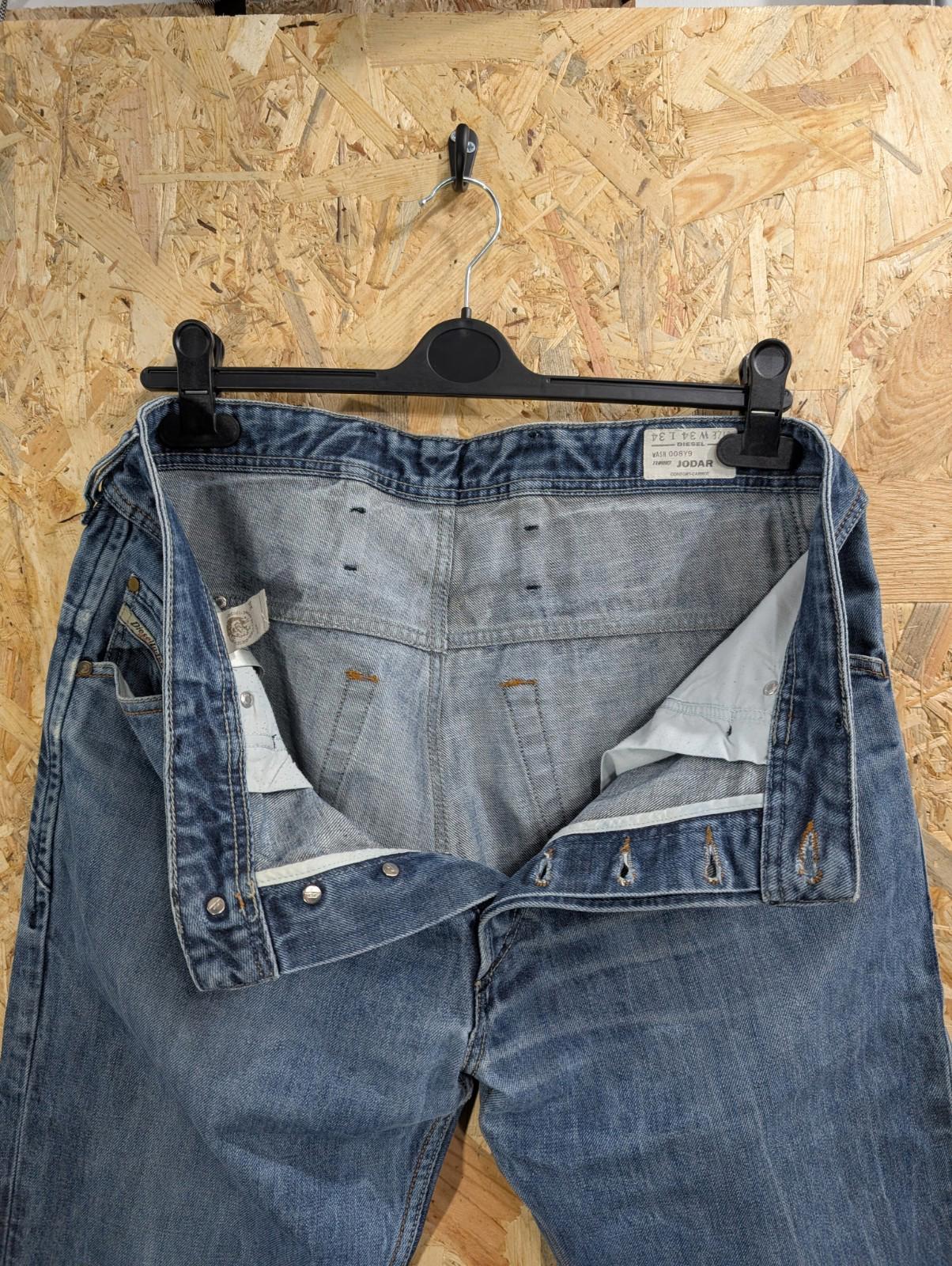 Diesel Jodar Jeans W34 L34 008Y9 Blue Buckle Back Comfort Carrot Cinch Turbo