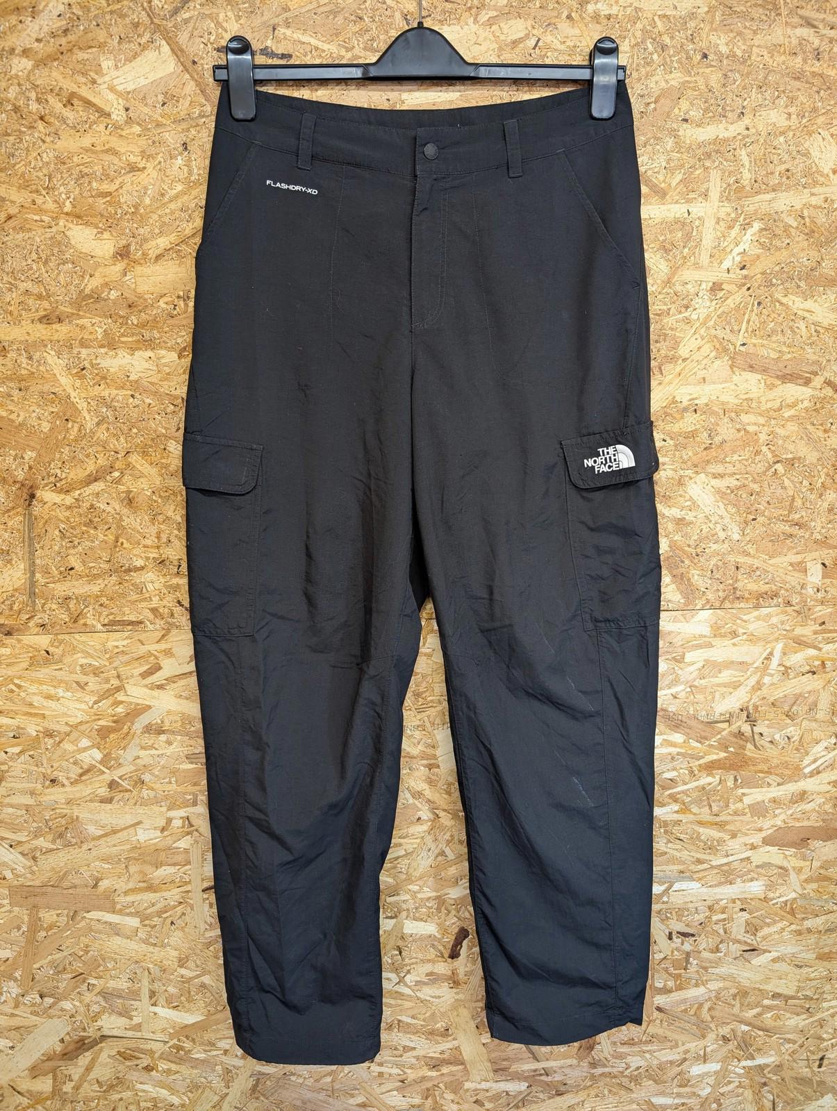 North Face Cargo Trousers 12 W30 Women FlashDry XD Black Hiking Nylon Joggers