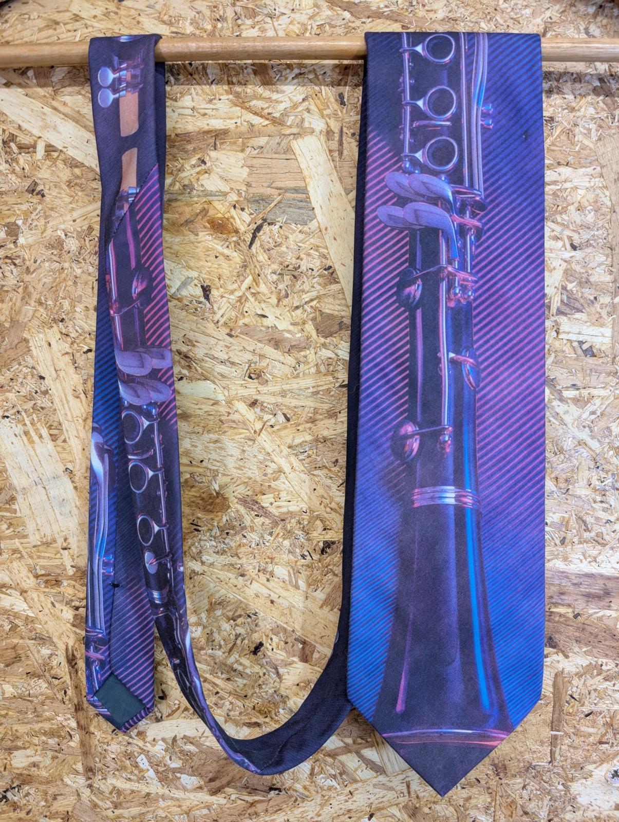 Ralph Marlin Clarinet Tie 58" 152cm 90s Vintage 1994 Made In USA