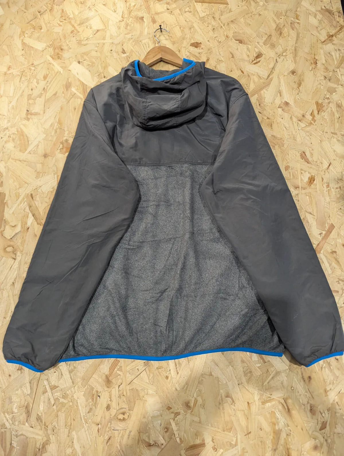 Patagonia Synchilla Hooded Fleece Jacket Mens XXL Charcoal Grey Blue Hooded Tech