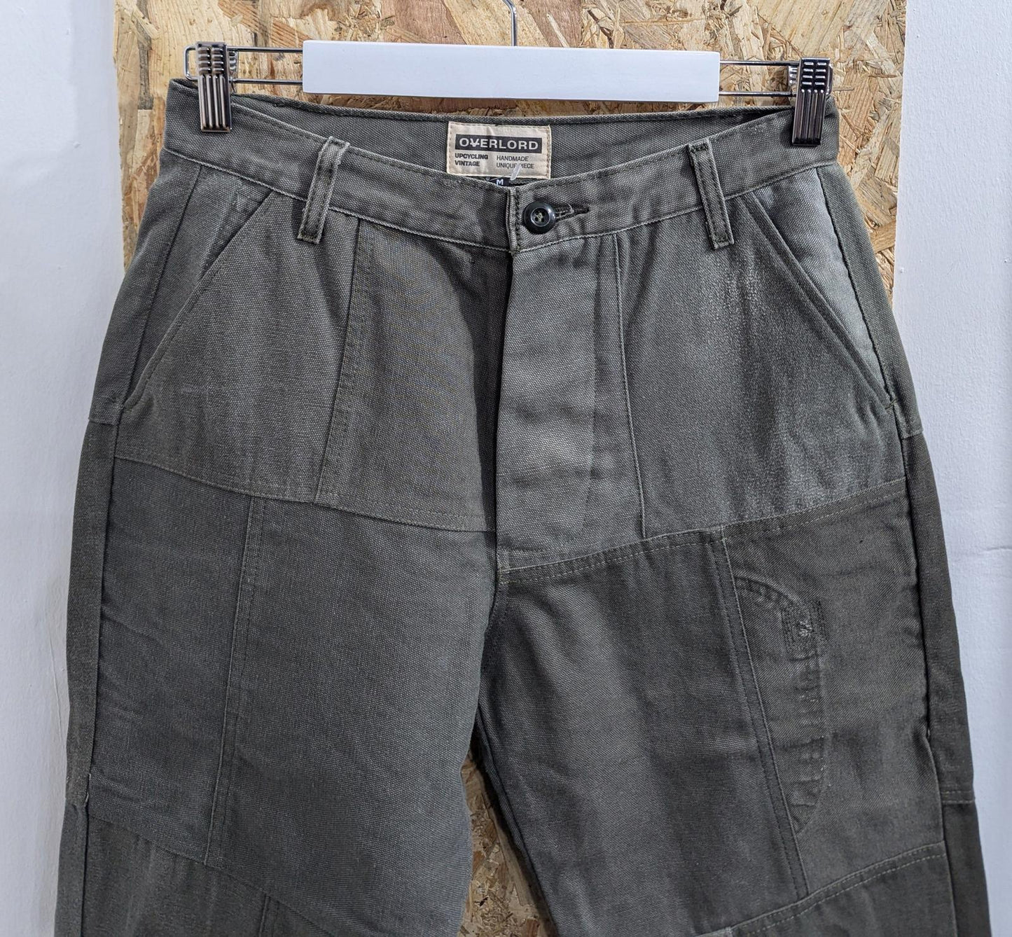 Overlord Clothing Skate Pants Mens W29 Green Khaki Canvas Chino Trousers Cargo