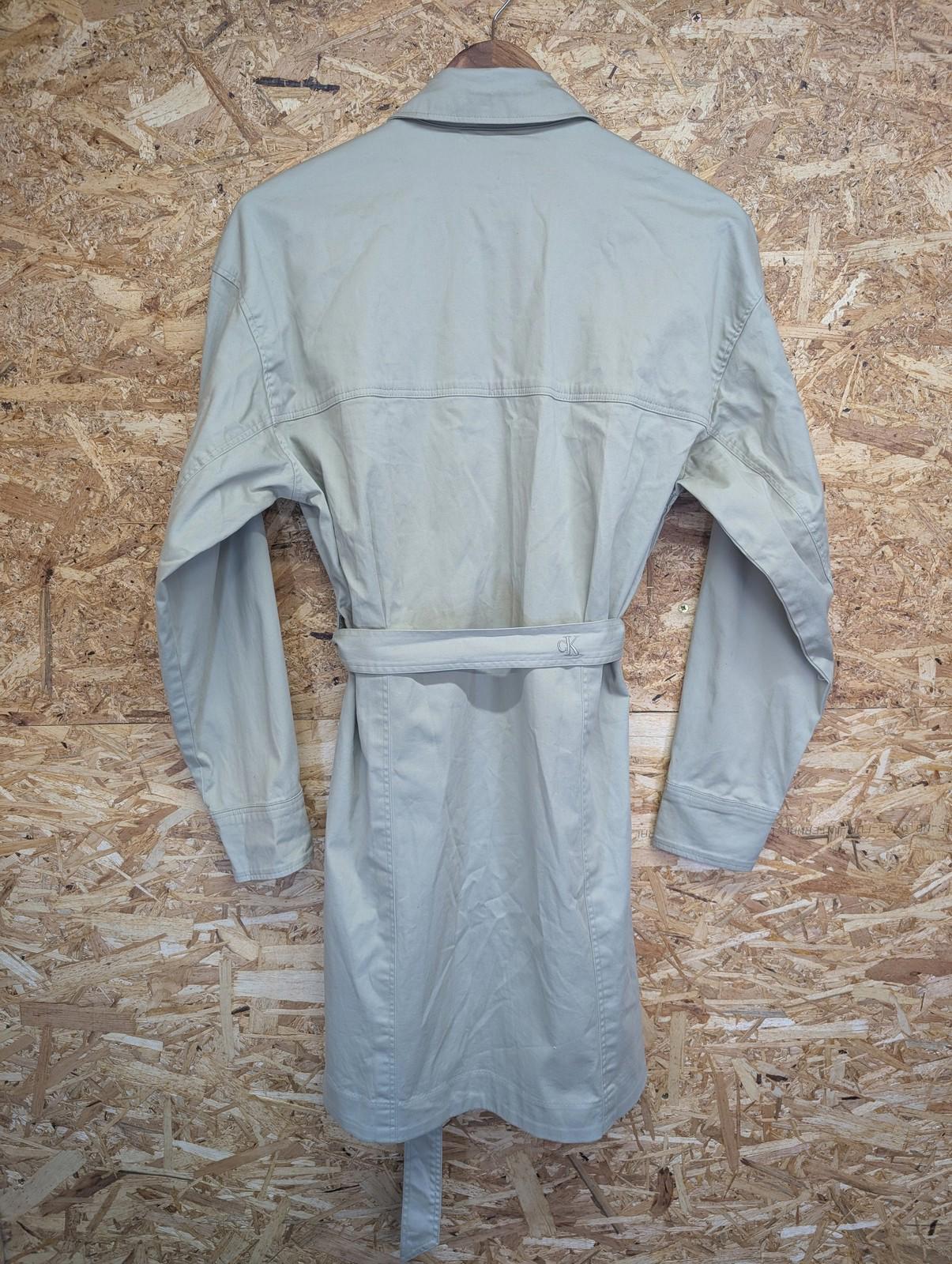 Calvin Klein Jeans Belted Shirt Dress Women S Button Front Beige