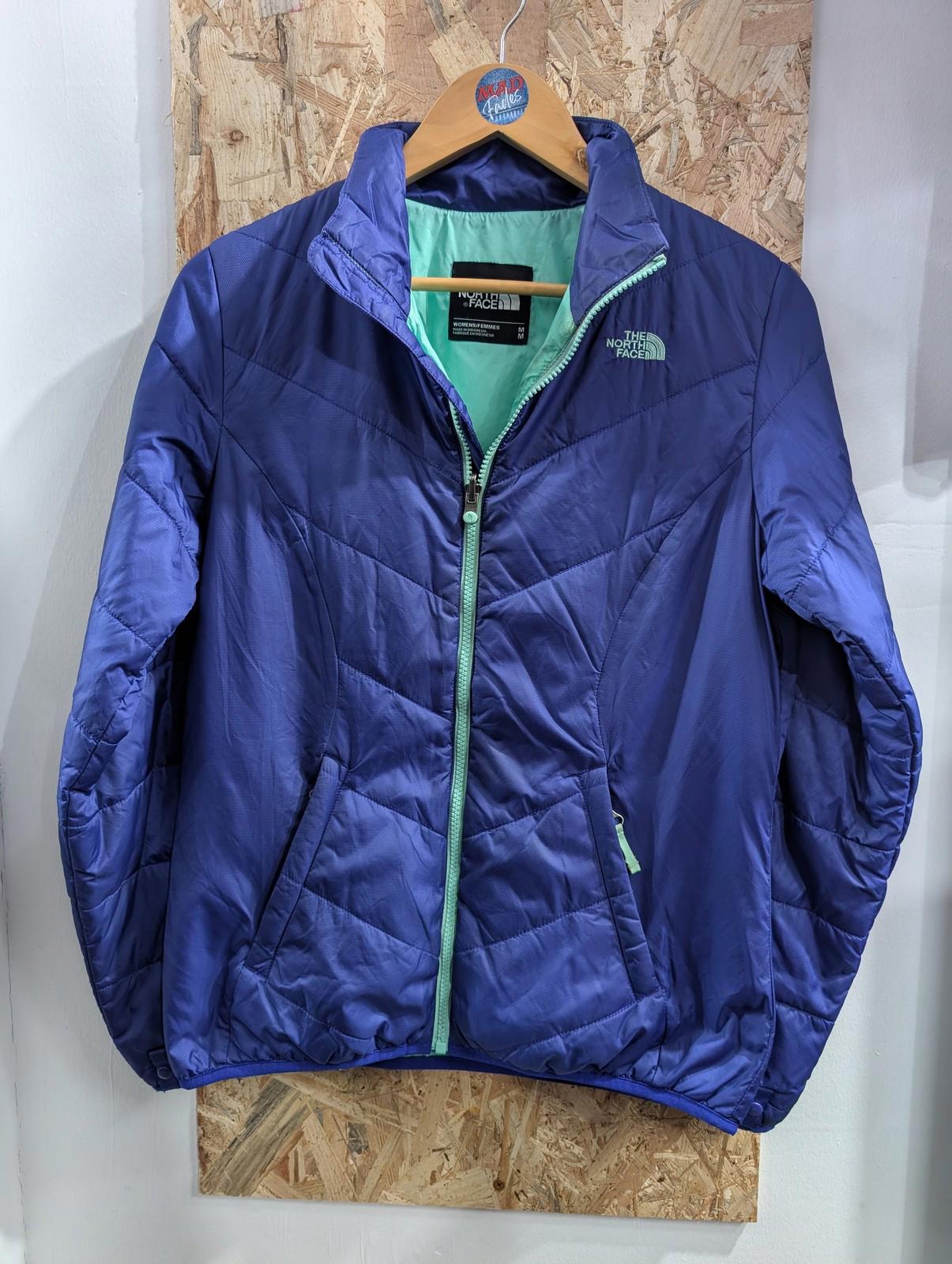 The North Face Women's Jacket Medium Quilted Zip Purple Blue Turquoise Outdoor
