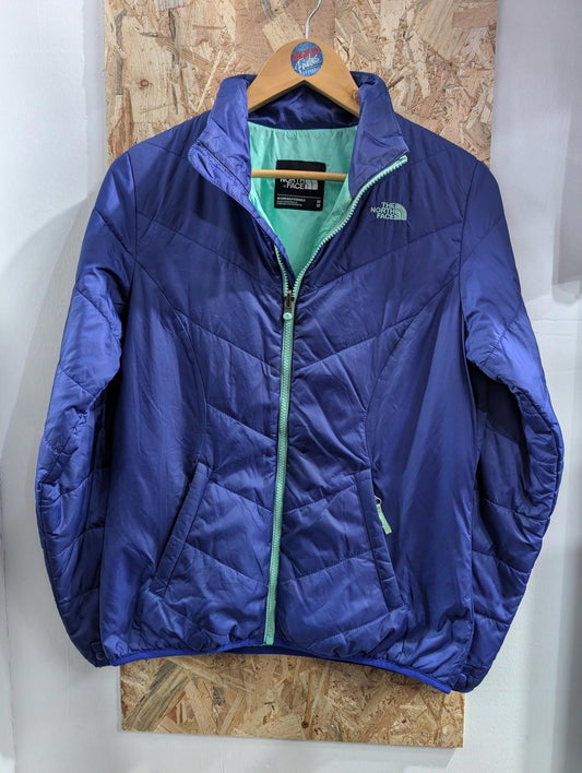 The North Face Women's Jacket Medium Quilted Zip Purple Blue Turquoise Outdoor