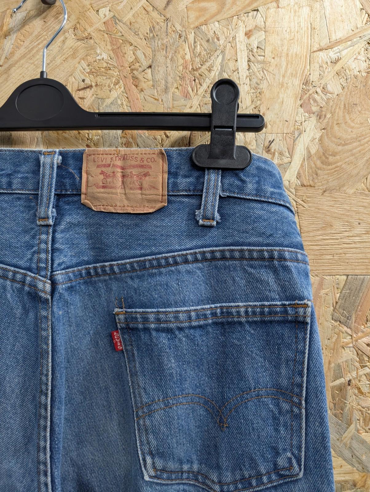 Levis Canadian Jeans W34 L34 Vintage 80s Straight Fit Mid Blue Denim Zip Fly