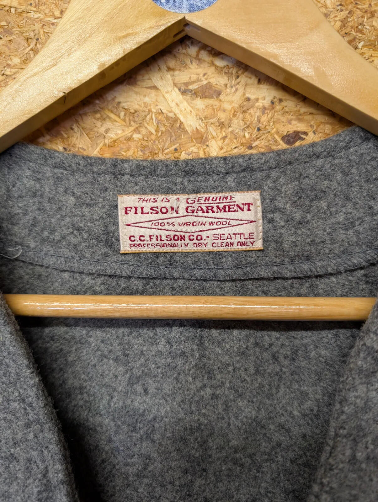 Filson Mackinaw Wool Vest Men XL 44 Heather Grey Gilet USA Pocket USA Body Thick