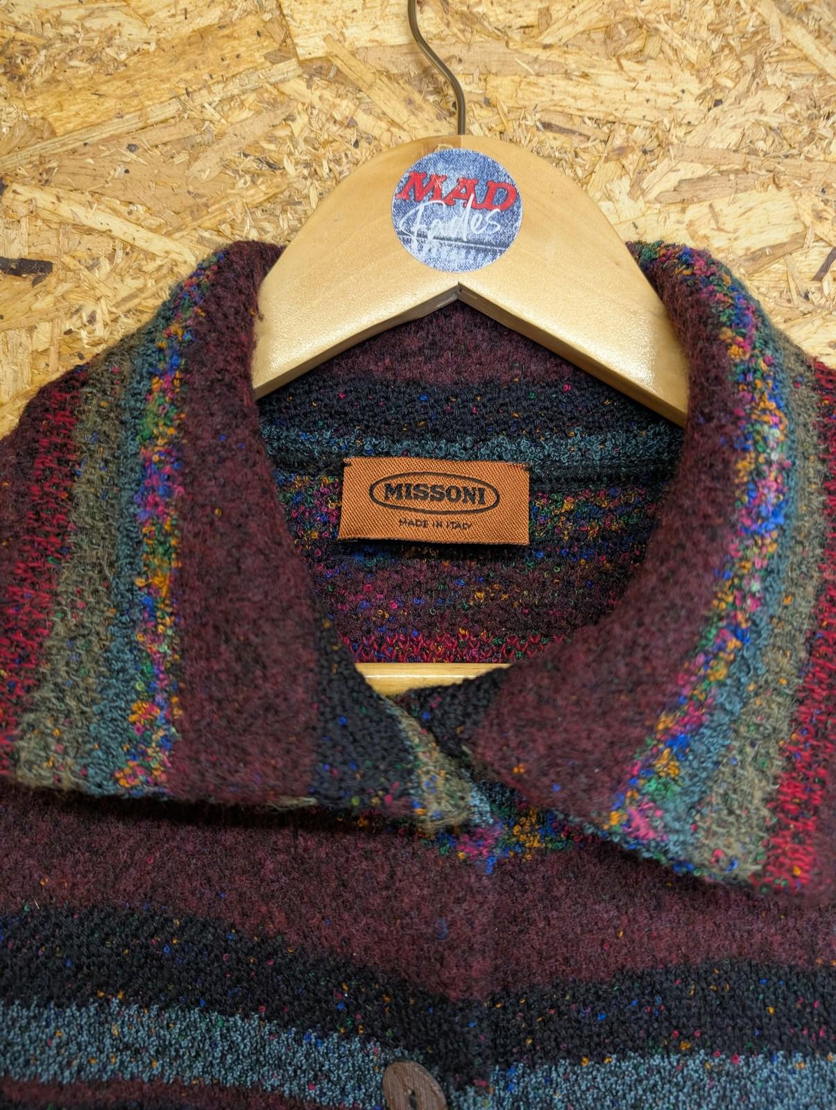 Missoni Cardigan Size Large Women Multicoloured Wool Striped Italy Longline