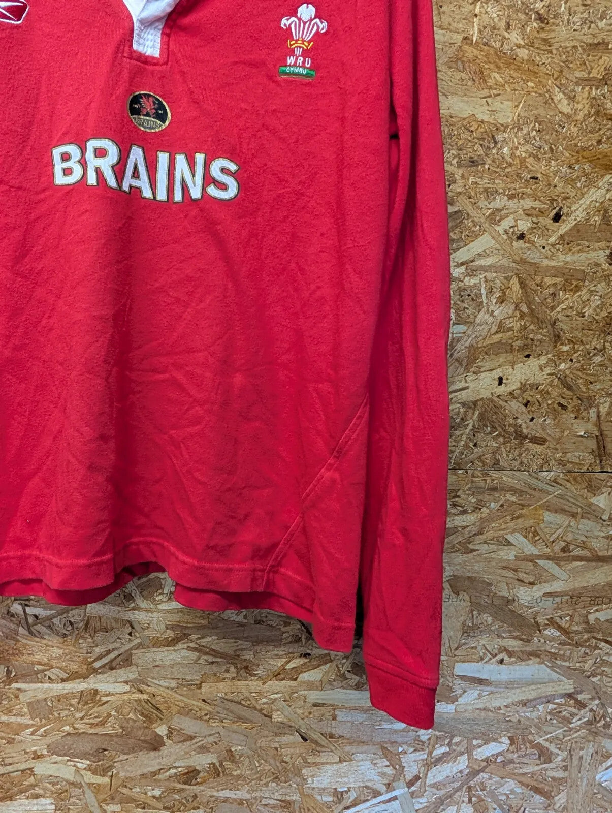 Wales Rugby 04/06 Shirt Womens UK16 XL Red Button Up L/S Cymru Reebok WRU
