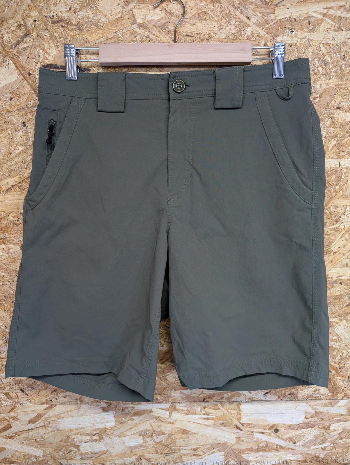 Filson Outdoorsman Shorts Medium 32 34 Cargo Elastic Waist Evergreen Khaki