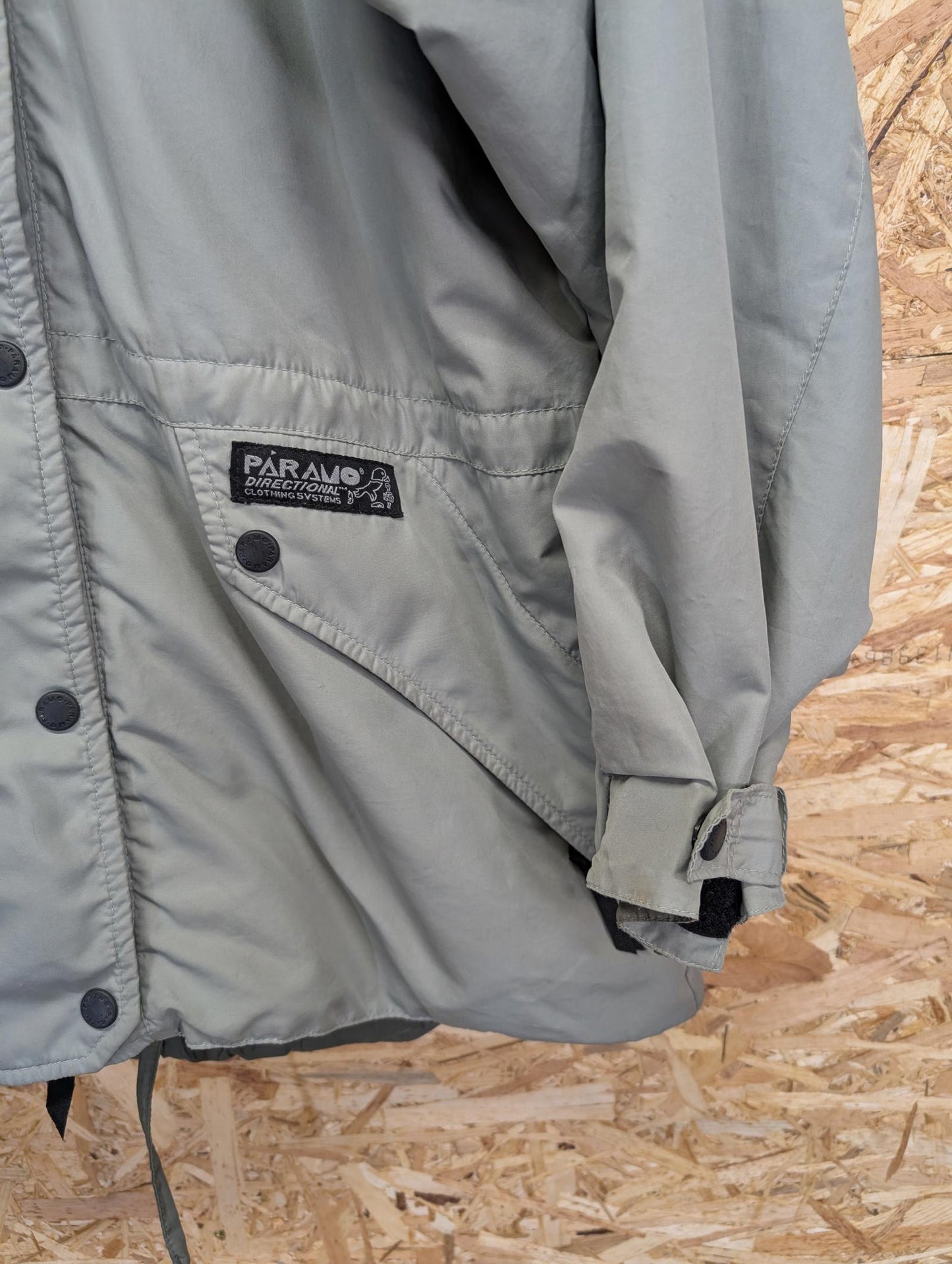 Paramo Small Coat Cascada Analogy Breathable Jacket Waterproof Hood Nikwax Grey