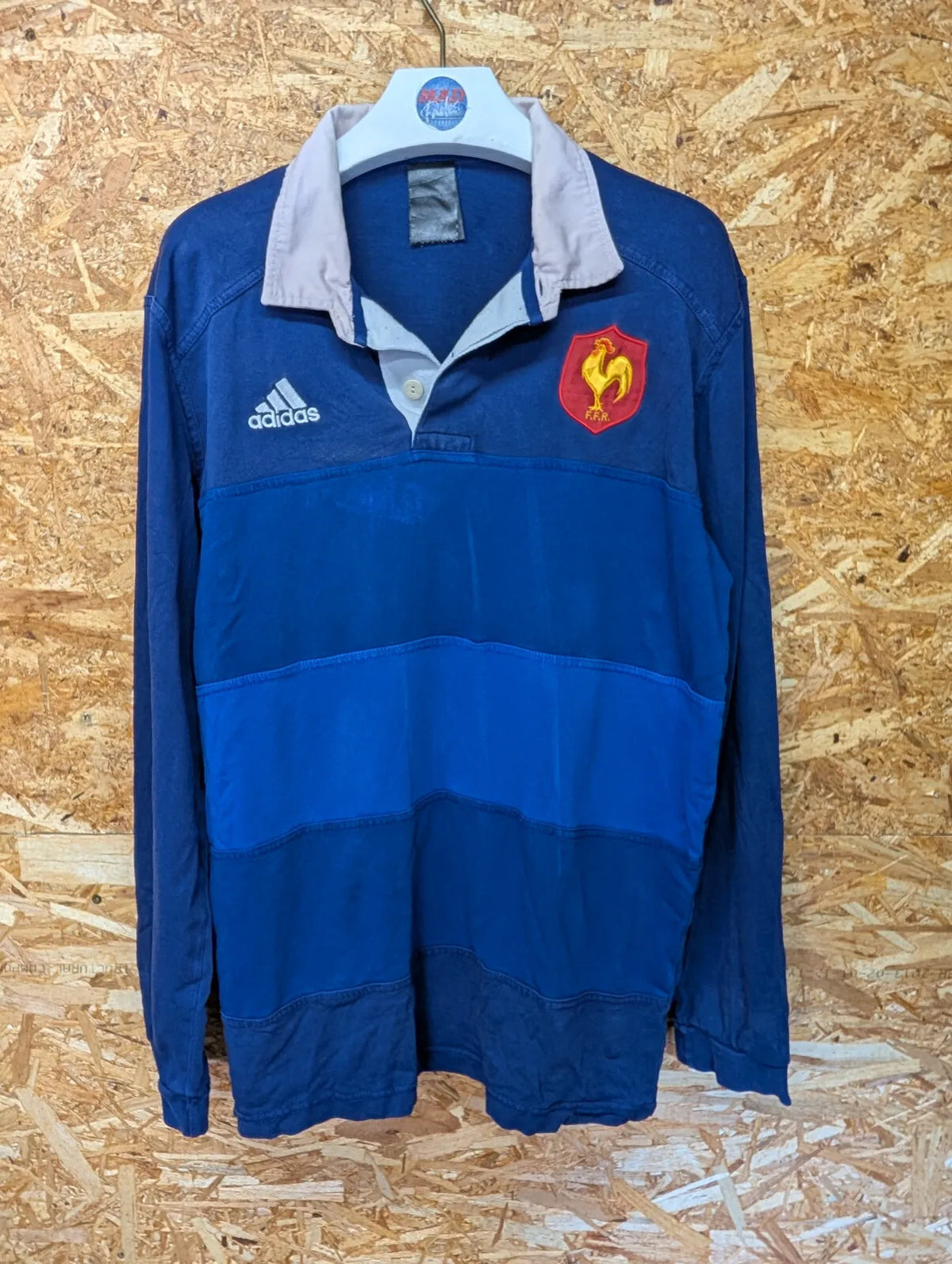 Vintage France 12/13 Rugby Shirt Mens Medium Blue International Adidas L/S