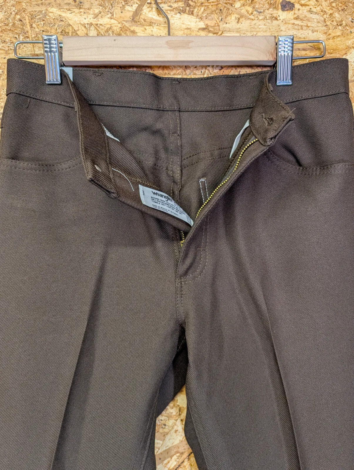 Vintage Wrangler Wrancher Bootcut Trousers W30 L32 Mens Brown Stretch A001 NWT