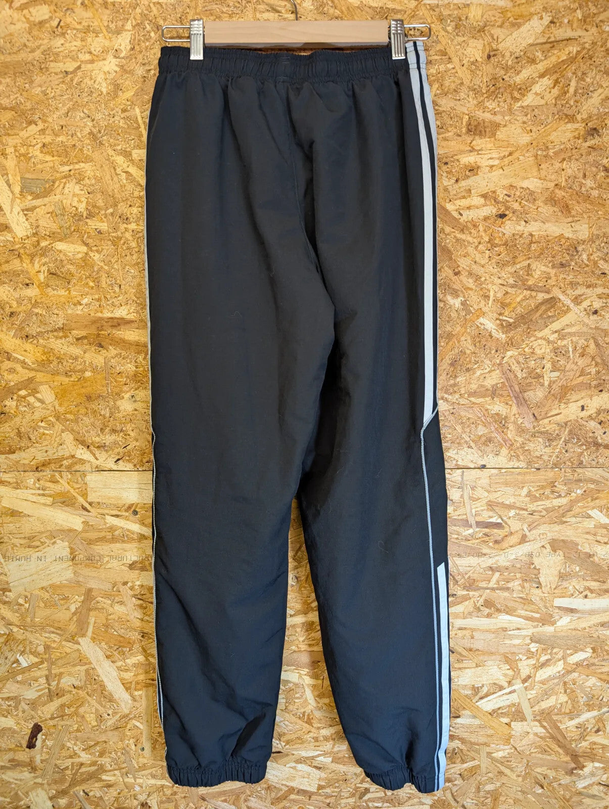 Adidas Track Pants Mens Small W28 W30 L30 Black 3 Stripe Zip Pockets Athletic