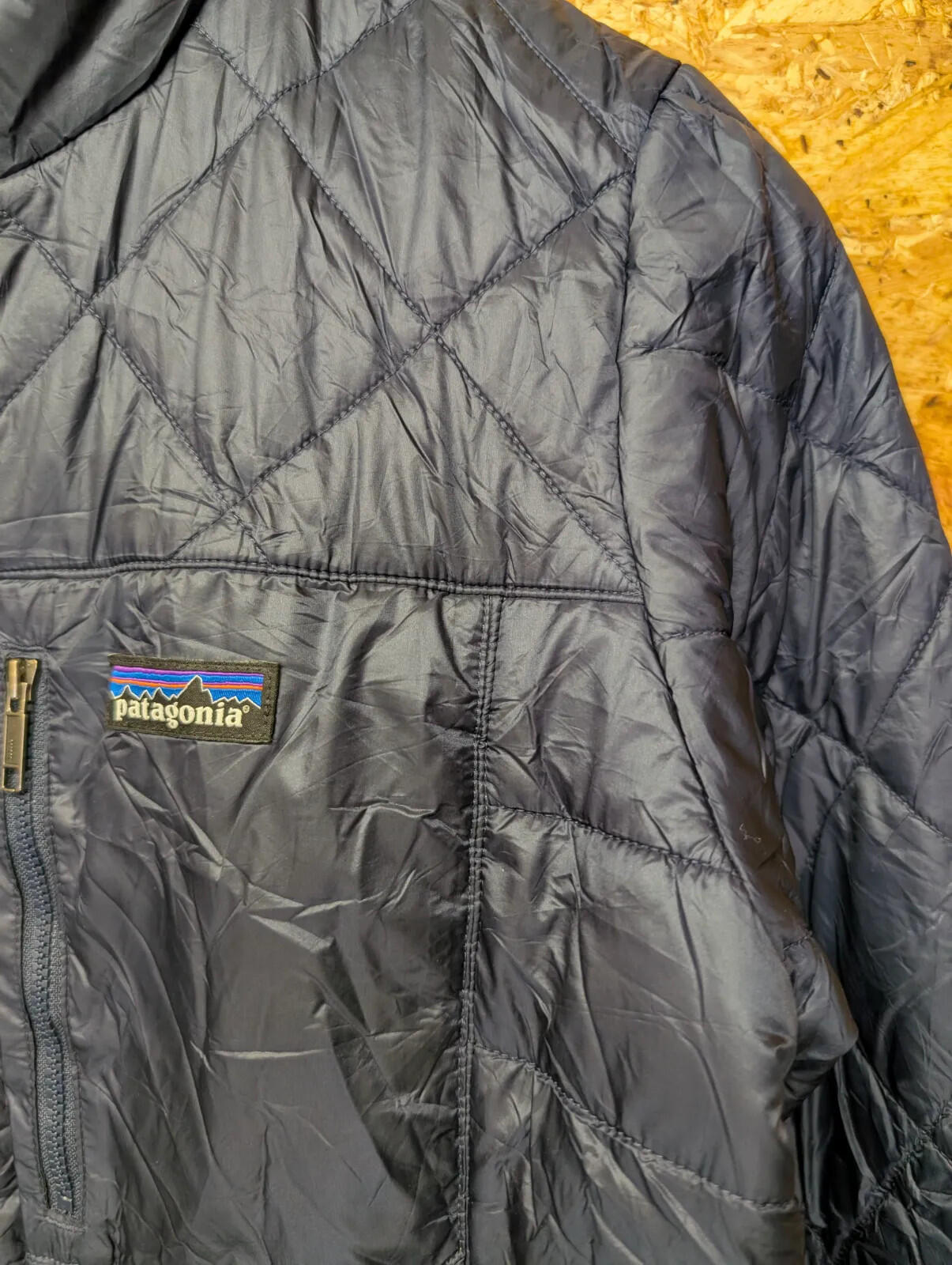 Patagonia Radalie Parka Coat Womens Medium Navy Blue Longline Puffer Padded Nano