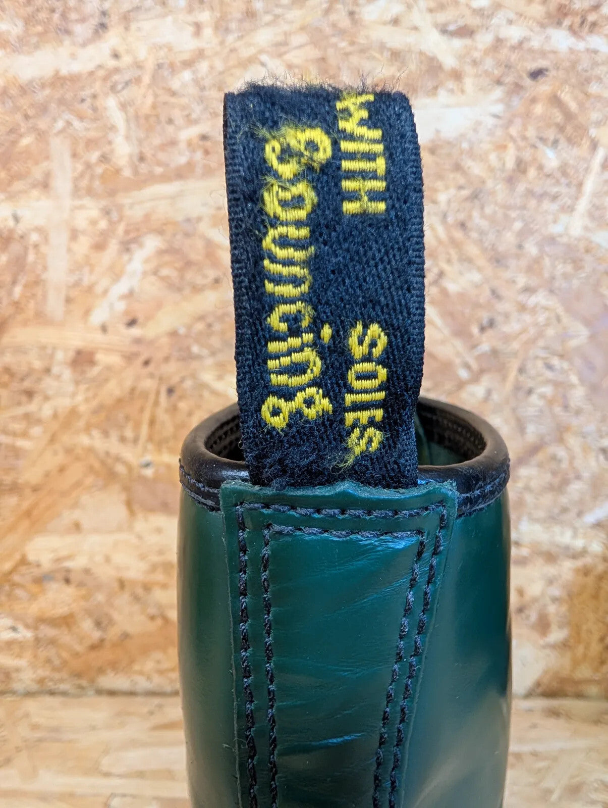 Dr Martens 1460 Green Leather Boots Womens UK 5 EU 38 Lace Up Smooth 10072