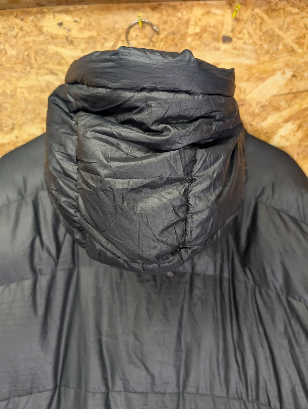 Patagonia Fitz Roy Down Hoody Jacket Mens Large Black Goosedown Feather Puffer