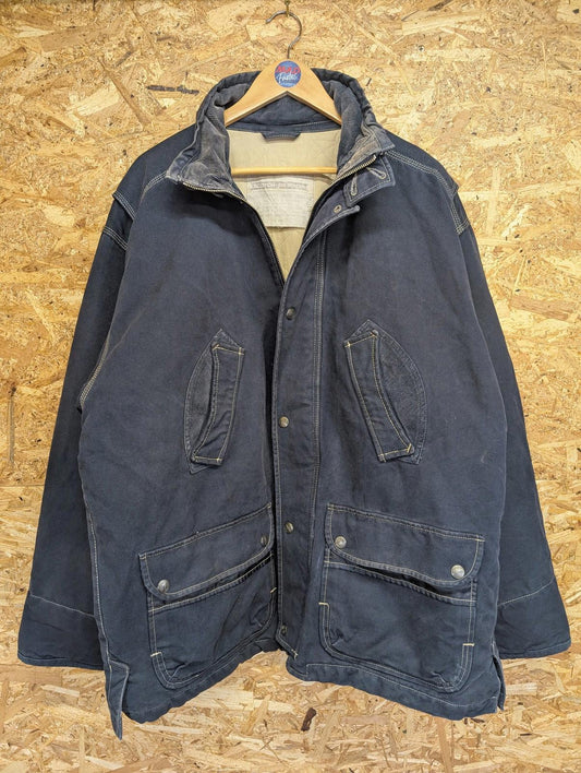 Scotch & Soda Canvas Chore Jacket L-XL Men Padded Heavyweight Navy Vintage 90s