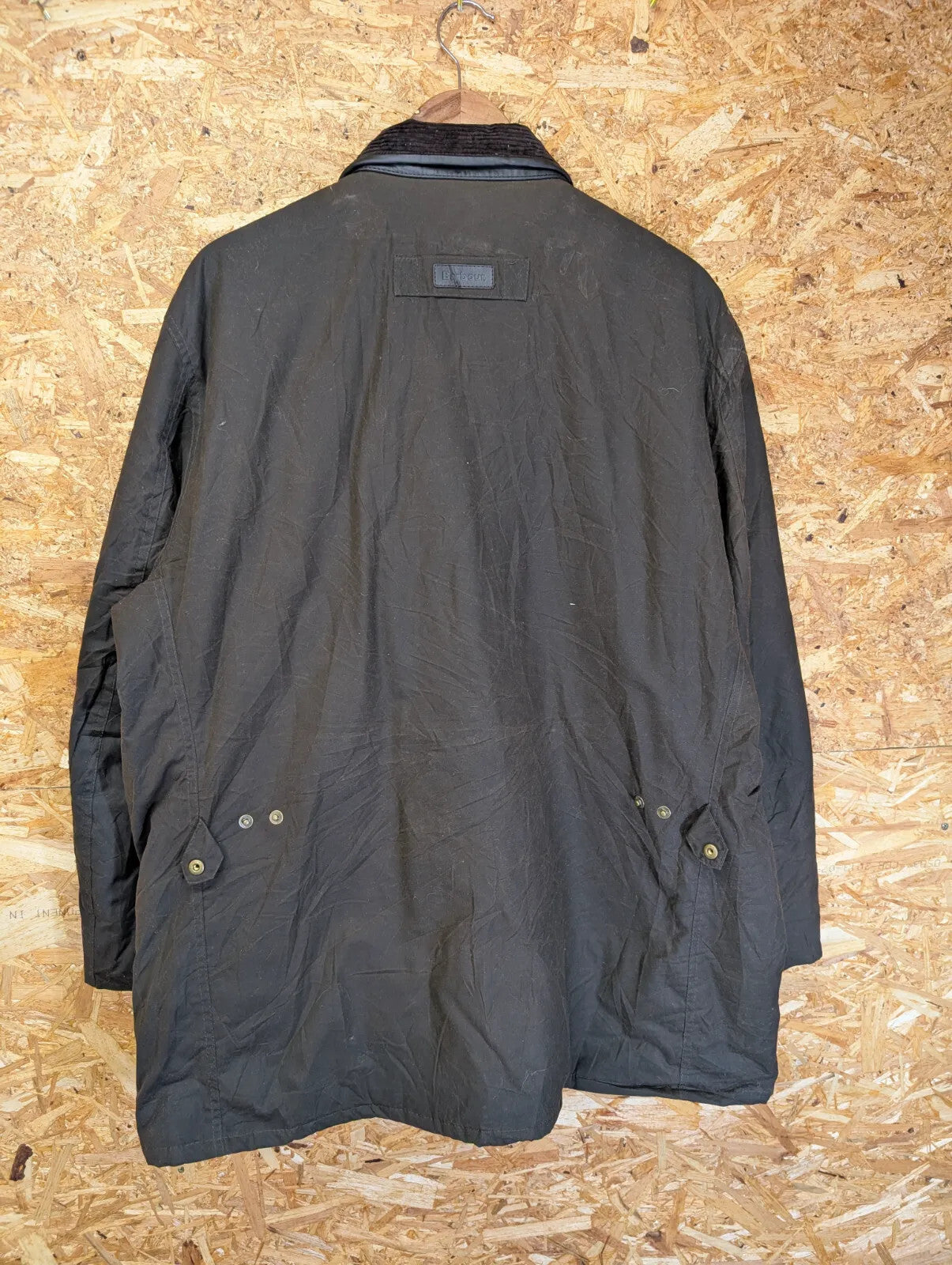 Barbour Hereford Wax Jacket Men XXL Brown Cotton Quilted Leather Corduroy Padded