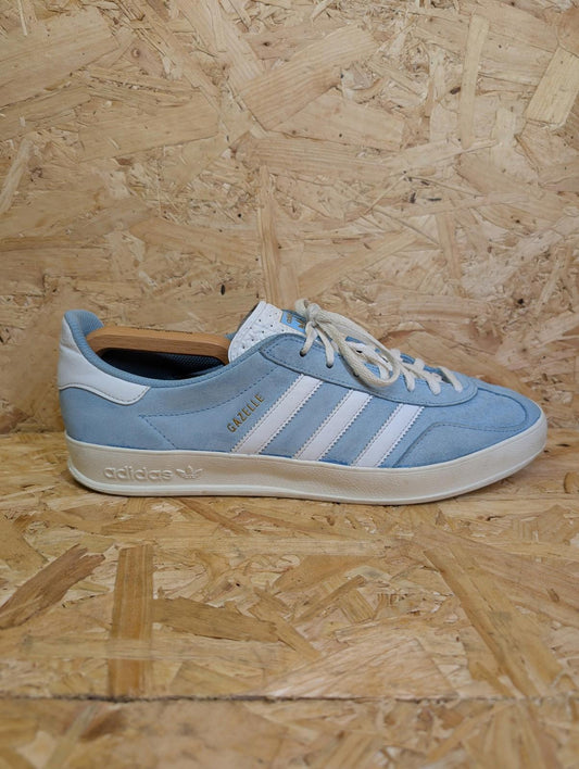 Adidas Gazelle Trainers UK 11 Mens Y2K Sky Blue Suede Classic Casual Lace Up