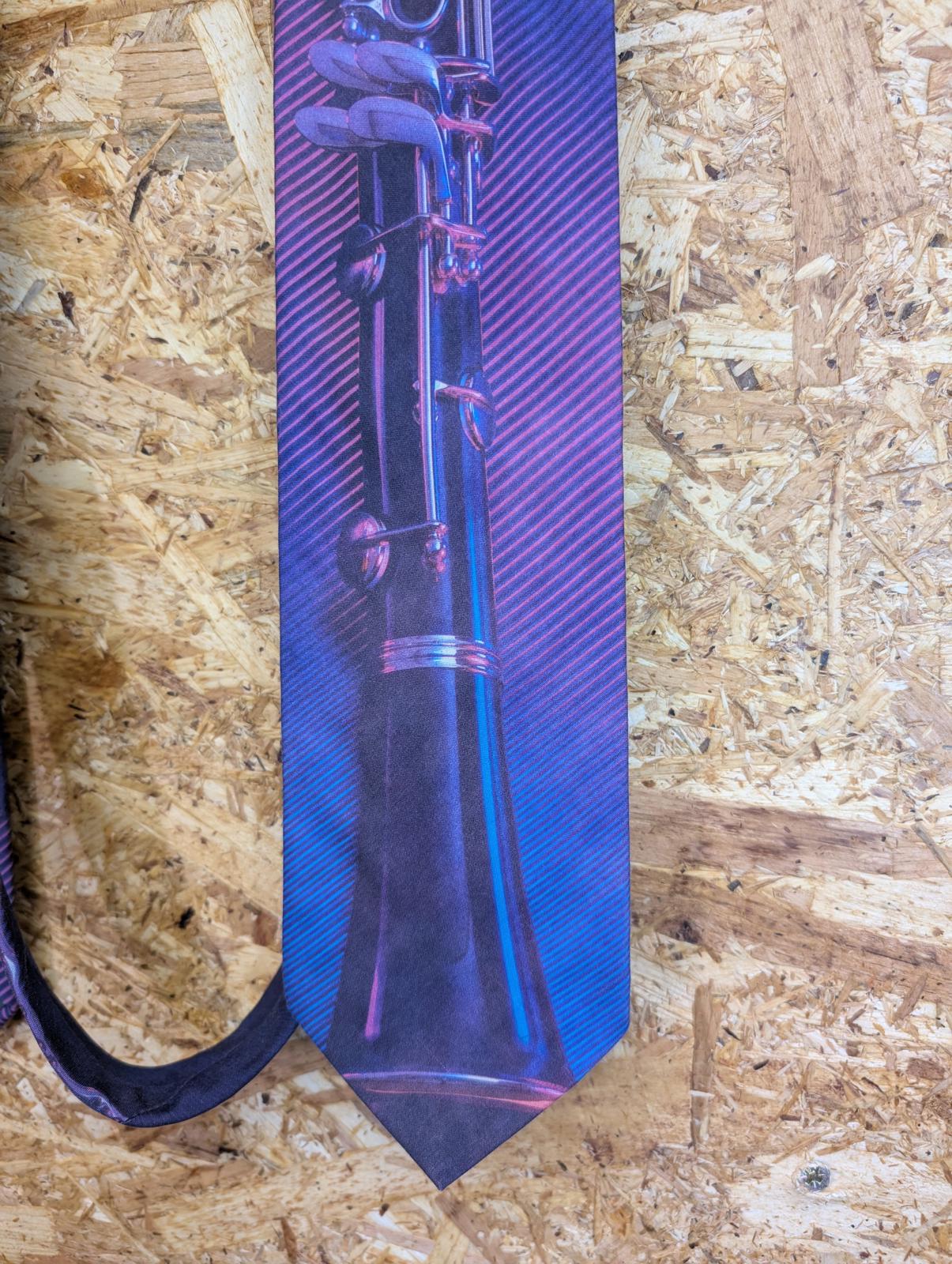 Ralph Marlin Clarinet Tie 58" 152cm 90s Vintage 1994 Made In USA