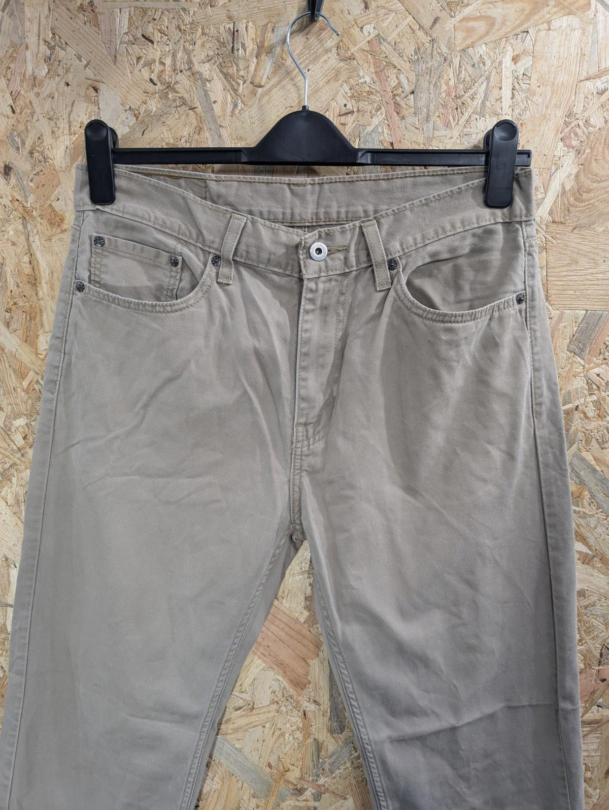 Levis 505 Chino Jeans W33 L32 Men Straight Leg Denim Stone Beige Khaki Zip Fly