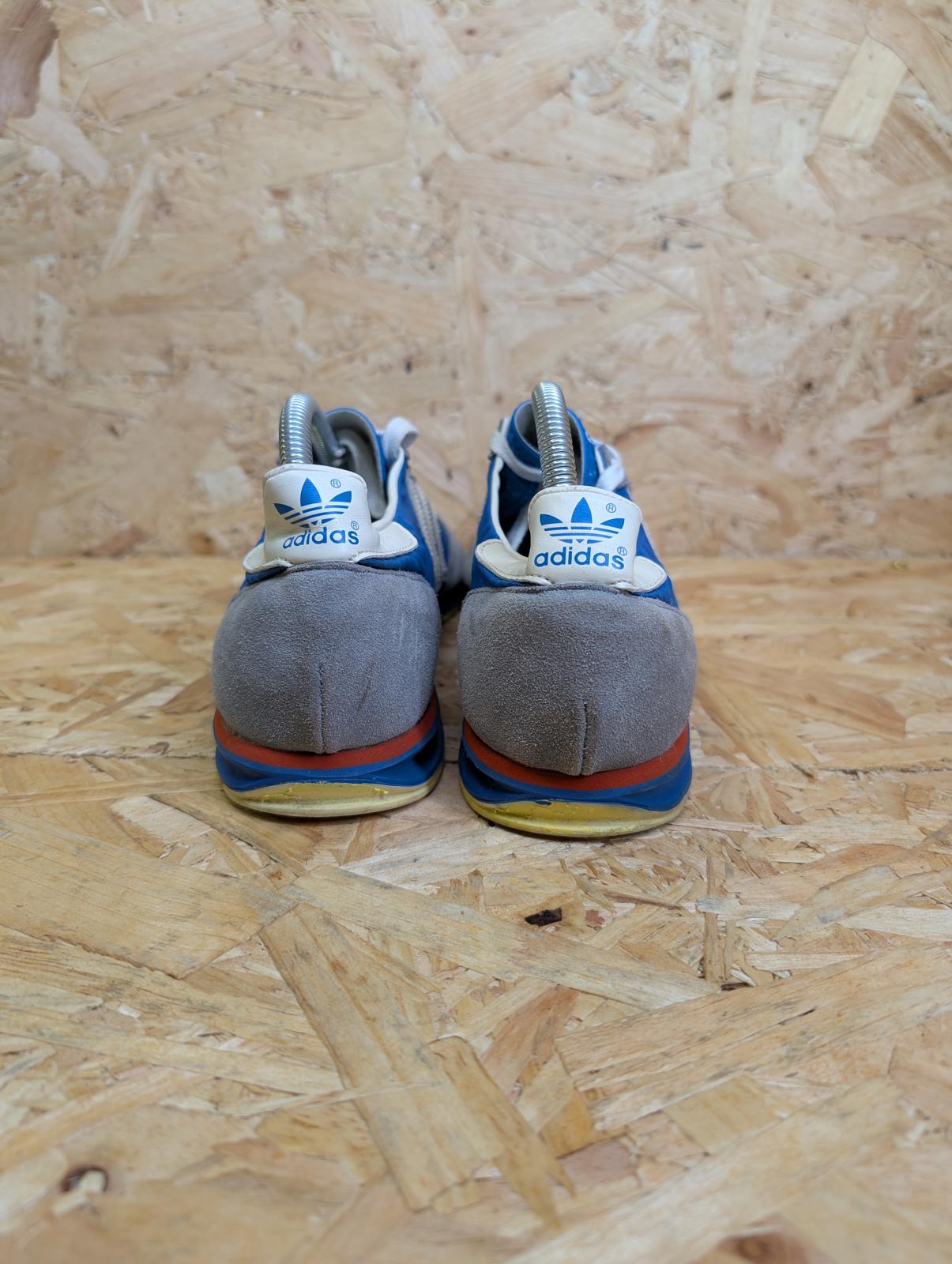 Retro Adidas Originals UK 9 EU 43 SL 72 VIN Vintage Blue White Red Lace Up