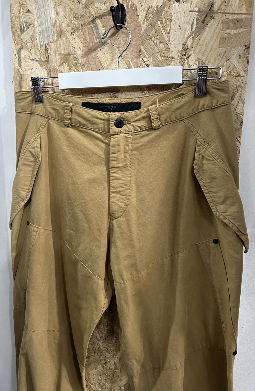 Griffin Studio Cargo Pants W32 L34 Tan Brown Trousers Baggies Skate