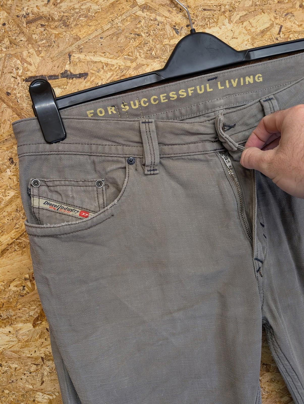 Diesel Thavar Jeans W34 L33 Men Slim-Skinny Grey Cotton Denim 0801D Distress Zip