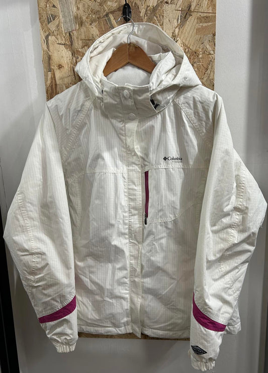 Columbia Titanium Womens Size 12 Ski Snowboard Thermal Jacket White Hooded