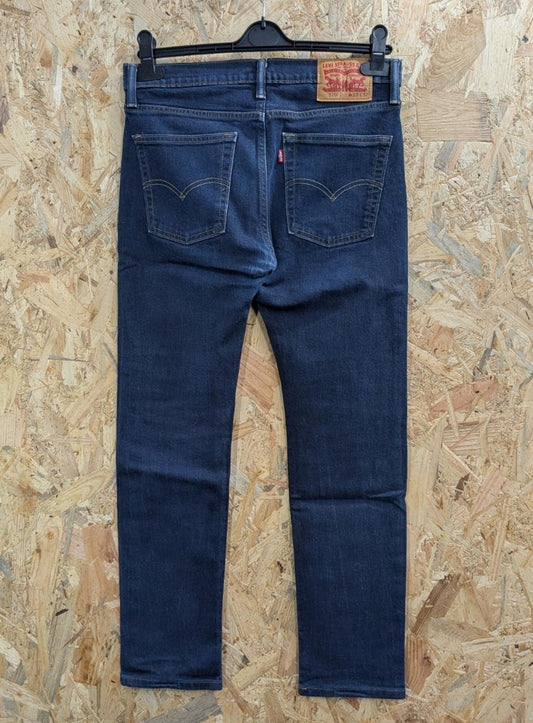 Levis 510 Skinny Jeans W30 L32 Men Navy Blue Stretch Premium Red Tab Zip Fly
