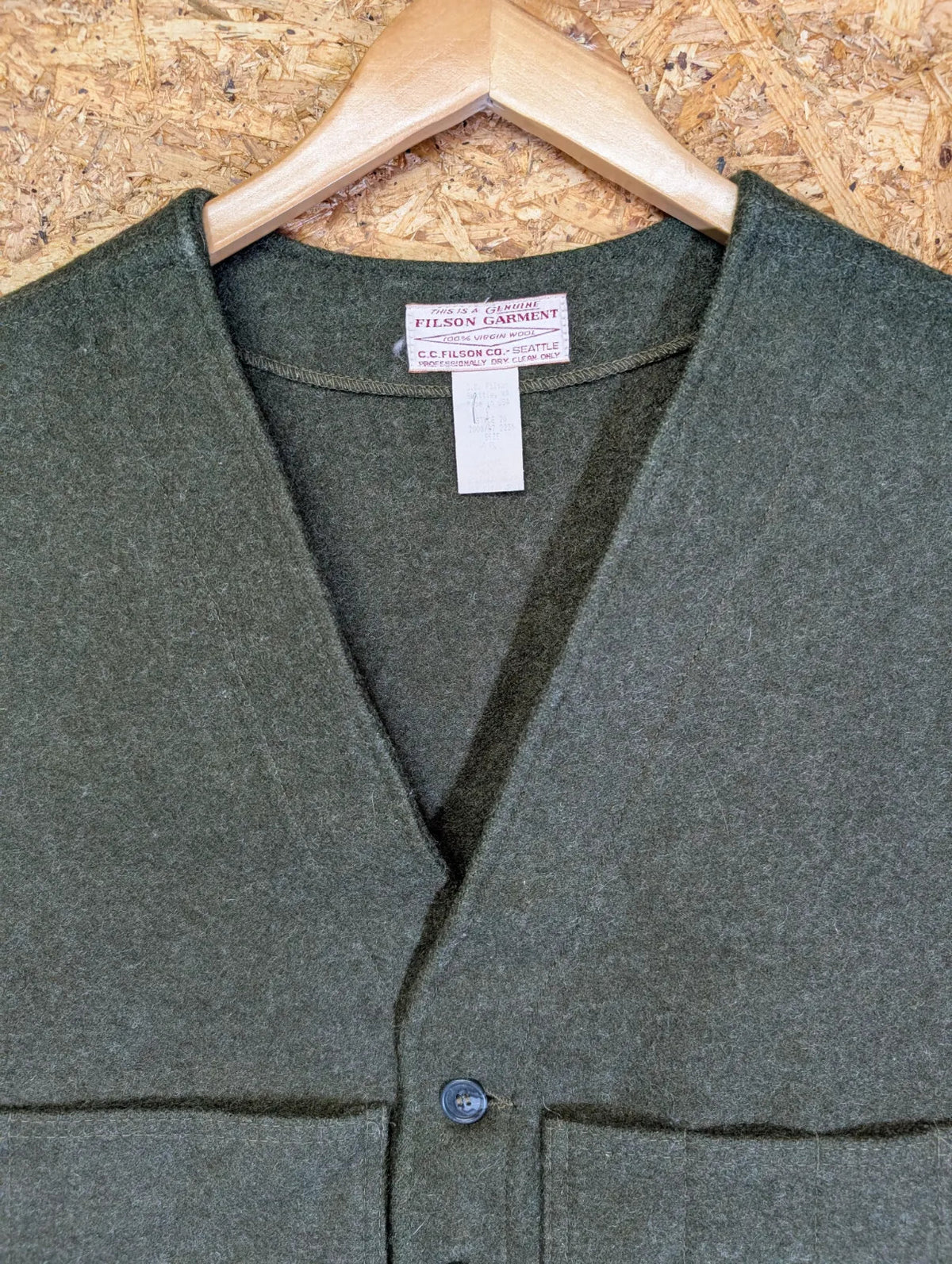 Filson Mackinaw Wool Vest 2XL 48 Forest Green Body Warmer USA USA Made Heritage