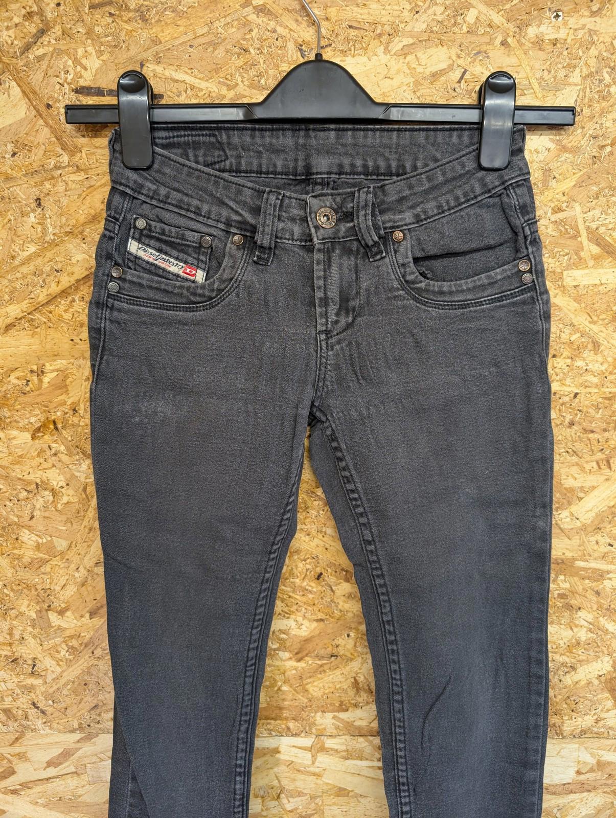 Diesel Roody Jeans Size W25 L30 Women Skinny Dark Wash Black Slim Paint Rock