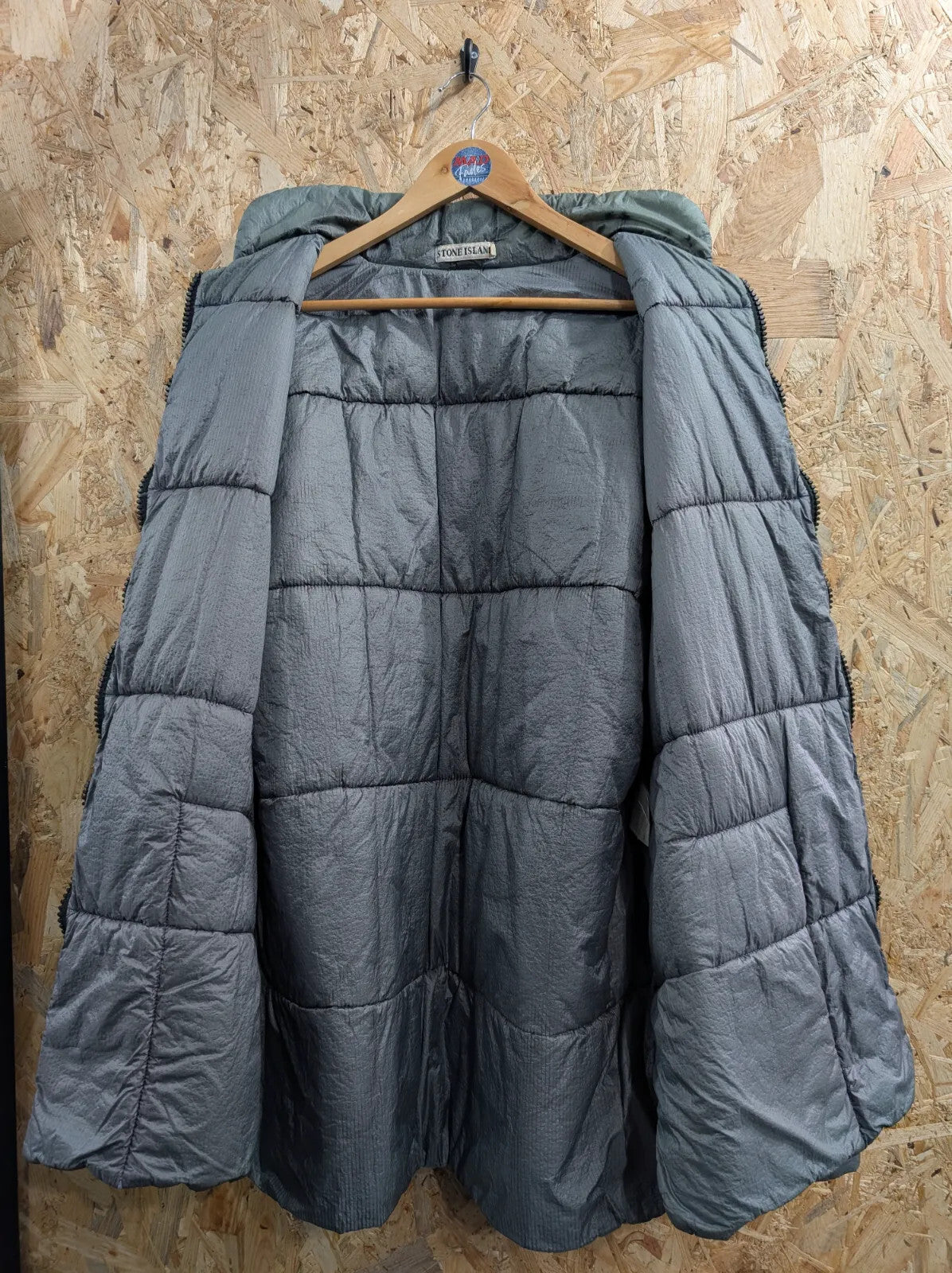 Vintage Stone Island Puffer Jacket Mens XL Grey 95 Massimo Osti Italy Green Edge