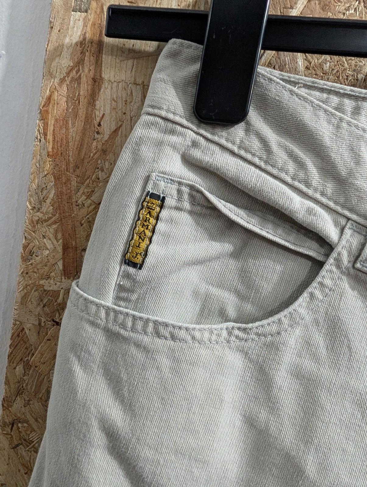 Armani Jeans W31 L29 Men Regular Fit Beige Denim Trousers Tapered Leg Italy Made