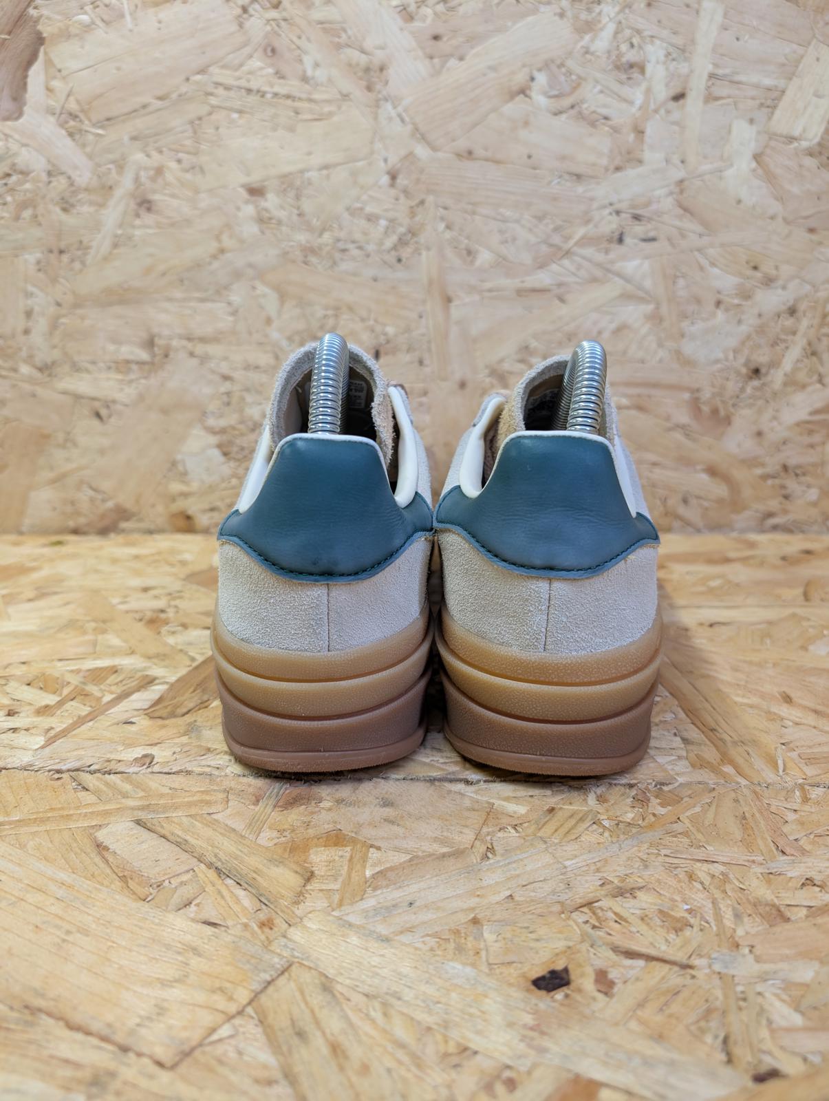 Adidas Gazelle Bold UK 5.5 EU 38.5 Cream Collegiate Green Suede Lace
