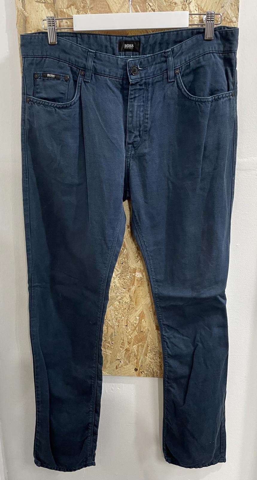 Hugo Boss Slim Straight Jeans W34 L34 Italian Fabric Indigo Blue Denim [COPY]