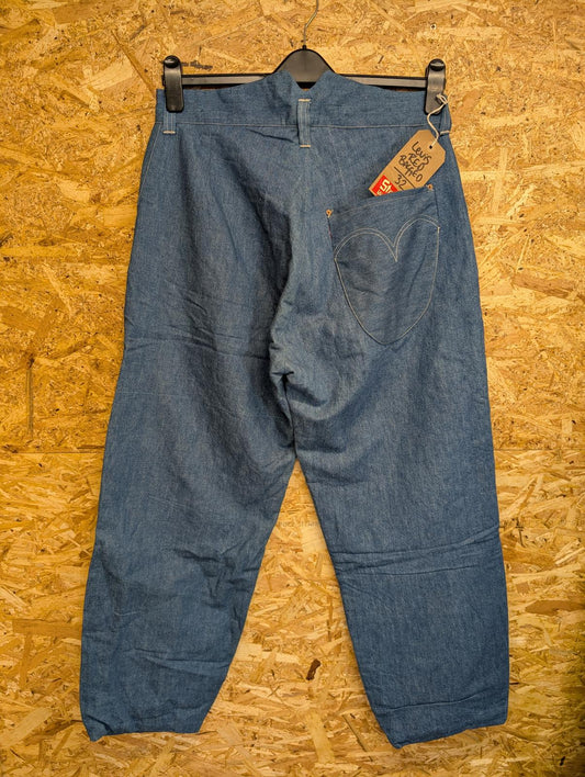 Levis RED Bagged Jeans W32 Redline Selvedge Silk Lined Hemp Baggy Japanese