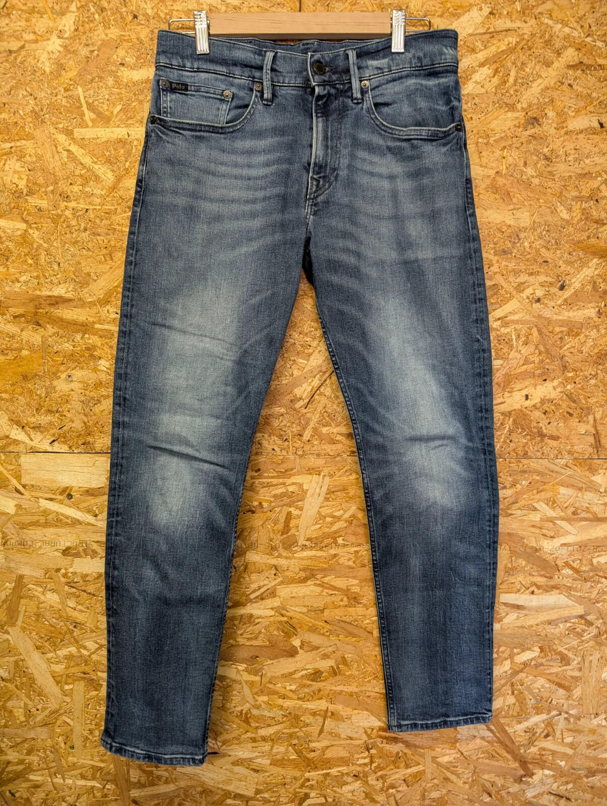 Polo Ralph Lauren Slim Jeans Mens W30 L30 Navy Blue Denim Stretch Zip Fly